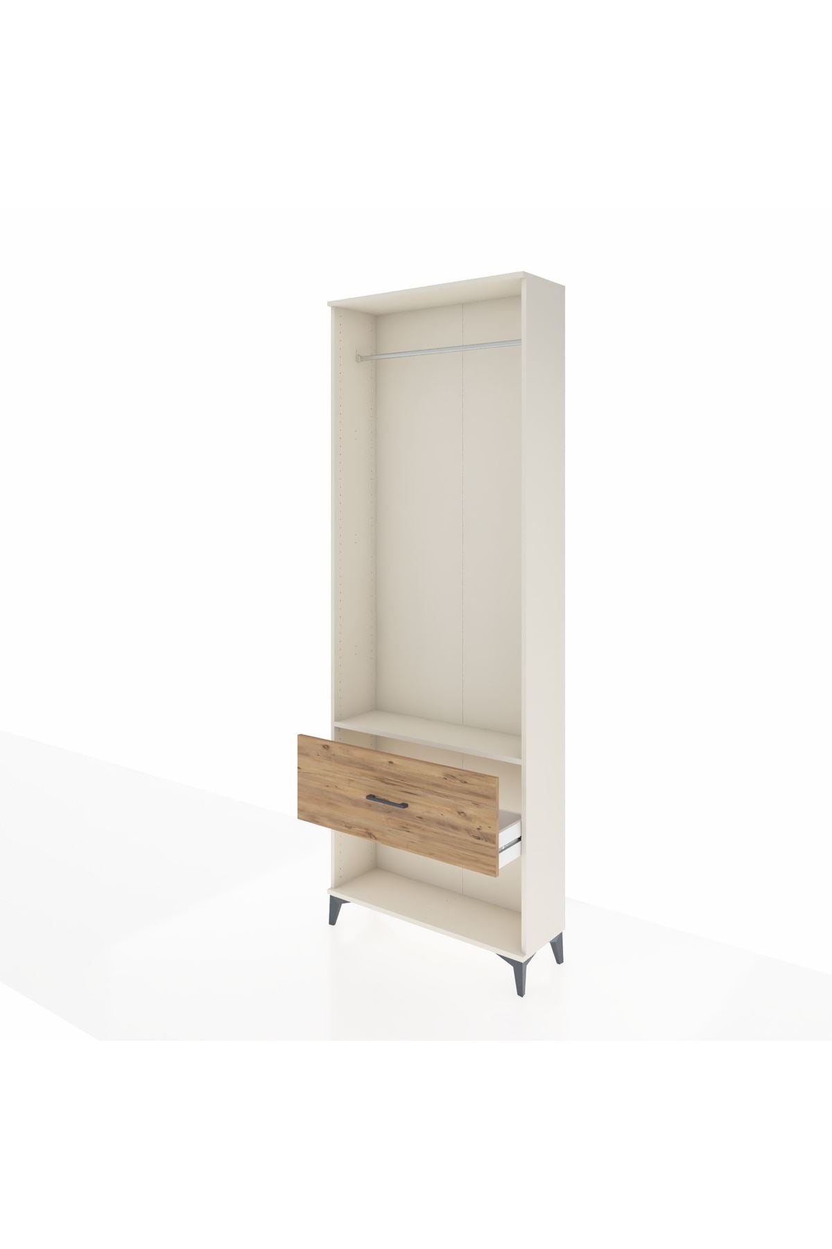 Arges Dolap Tek Raflı Tek Çekmeceli Tek Askılı 88x30x243 - S33M312V3A
