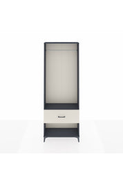 Arges Dolap Tek Raflı Tek Çekmeceli Tek Askılı 88x30x243 Antrasit-Aytaşı