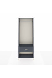 Arges Dolap Tek Raflı Tek Çekmeceli Tek Askılı 88x30x243 Antrasit-Antrasit