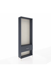 Arges Dolap Tek Raflı Tek Çekmeceli Tek Askılı 88x30x243 Antrasit-Antrasit