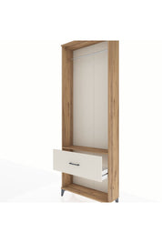 Arges Dolap Tek Raflı Tek Çekmeceli Tek Askılı 88x30x243 Çam-Aytaşı