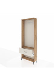 Arges Dolap Tek Raflı Tek Çekmeceli Tek Askılı 88x30x243 Çam-Aytaşı
