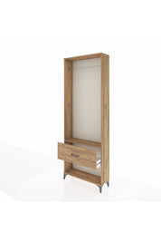 Arges Dolap Tek Raflı Tek Çekmeceli Tek Askılı 88x30x243 Çam-Çam