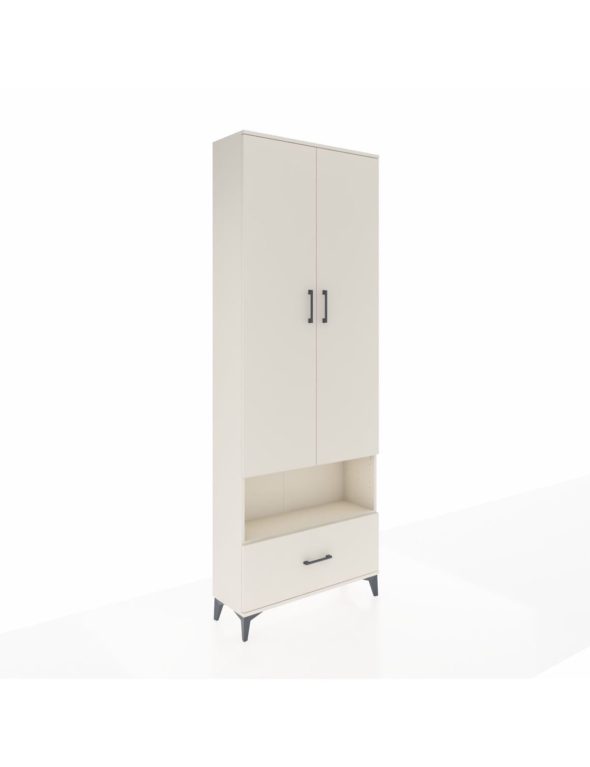 Arges Dolap 2 Raflı Tek Çekmeceli Tek Askılı 88x30x243 Aytaşı-Aytaşı