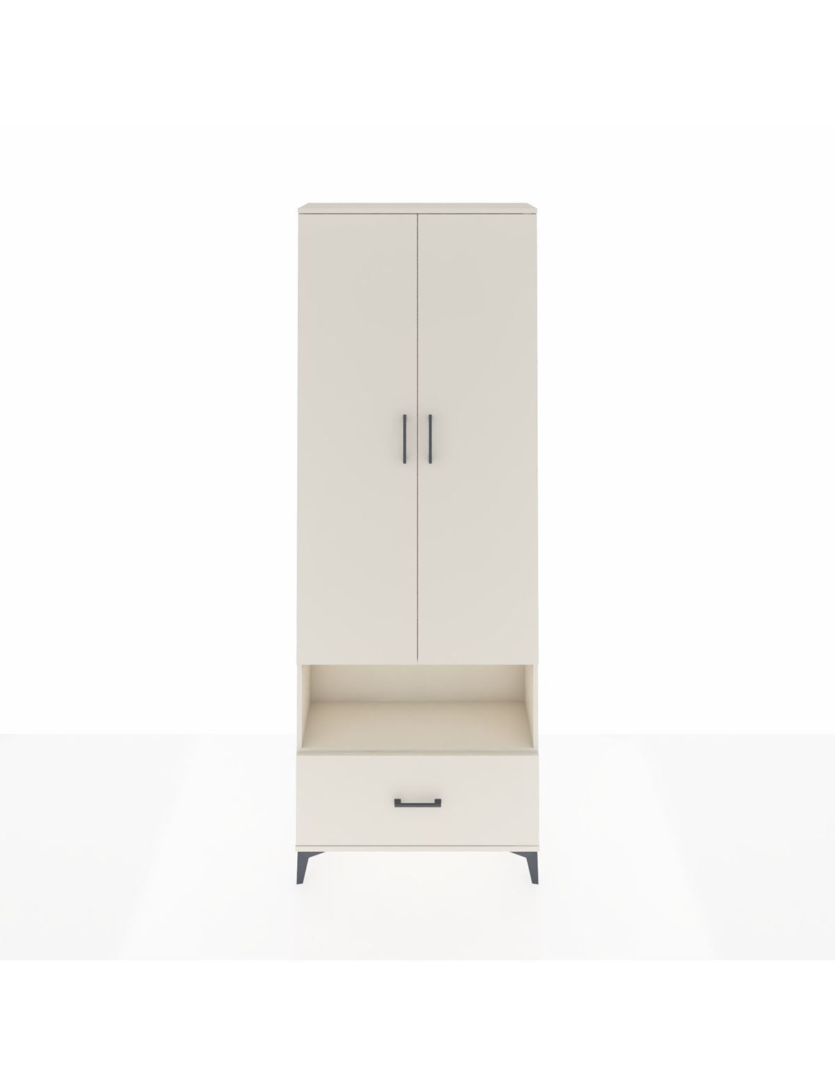 Arges Dolap 2 Raflı Tek Çekmeceli Tek Askılı 88x30x243 Aytaşı-Aytaşı