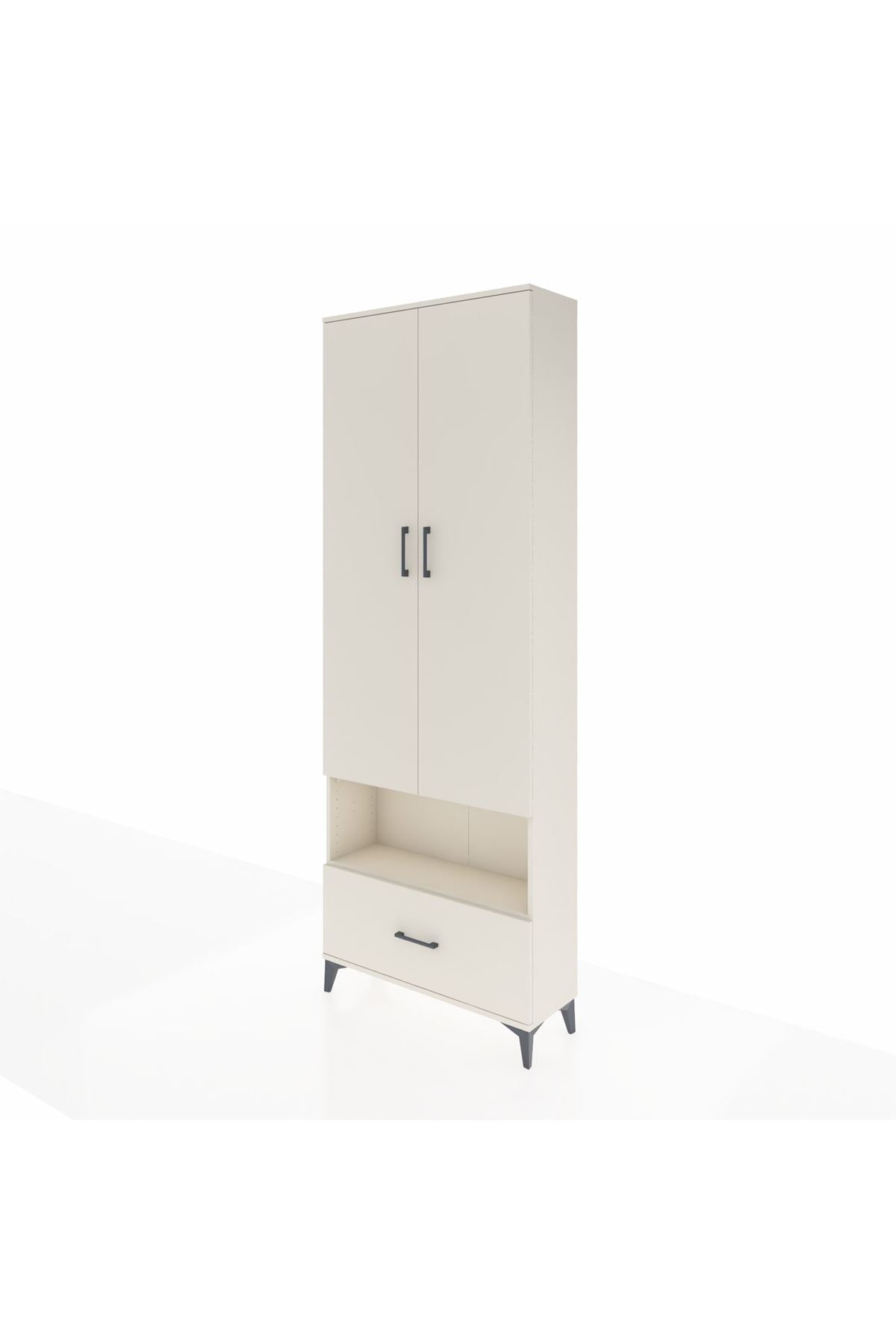 Arges Dolap 2 Raflı Tek Çekmeceli Tek Askılı 88x30x243 Aytaşı-Aytaşı