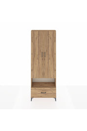 Arges Dolap 2 Raflı Tek Çekmeceli Tek Askılı 88x30x243 Çam-Çam