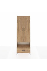 Arges Dolap 2 Raflı Tek Çekmeceli Tek Askılı 88x30x243