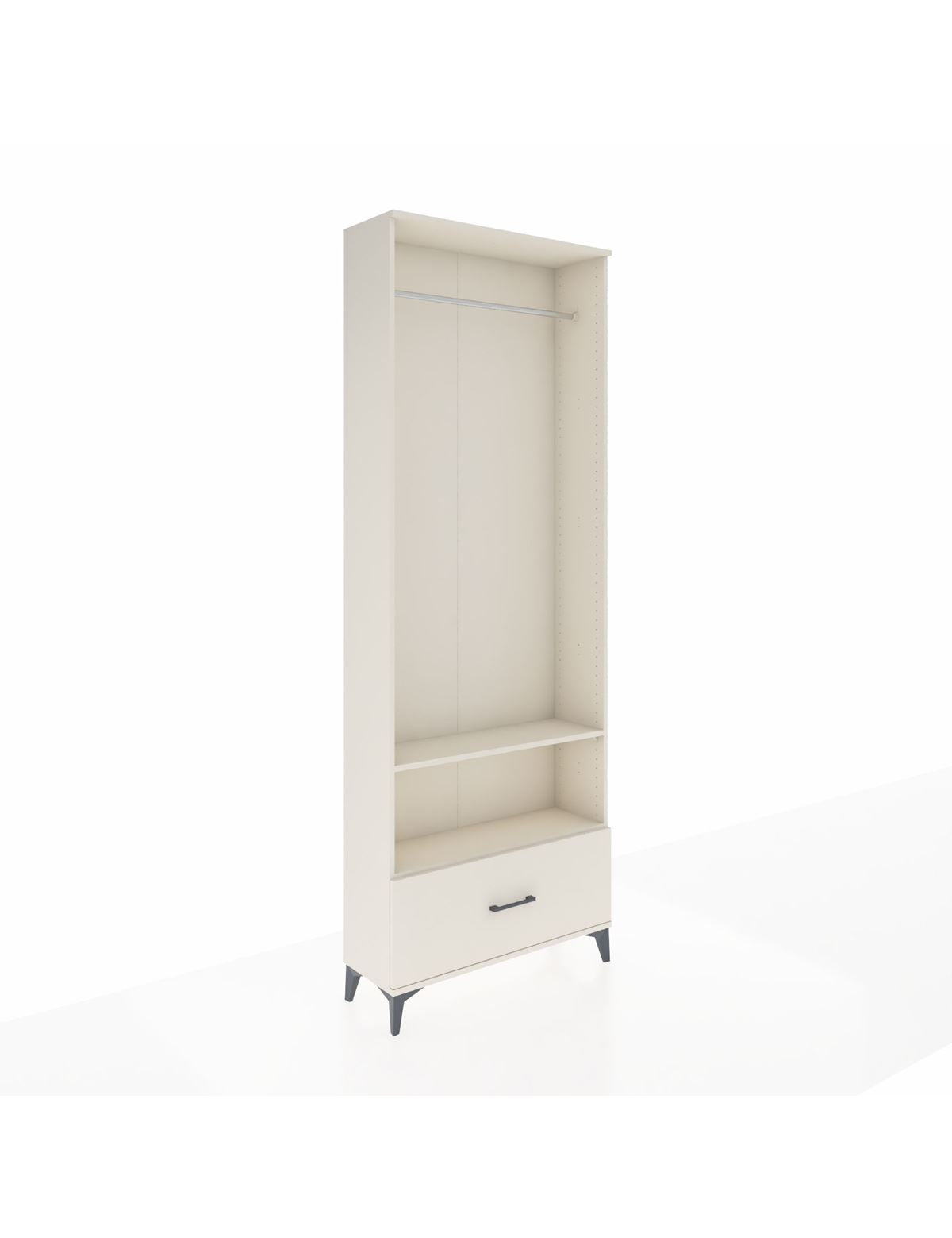 Arges Dolap 2 Raflı Tek Çekmeceli Tek Askılı 88x30x243 Aytaşı-Aytaşı