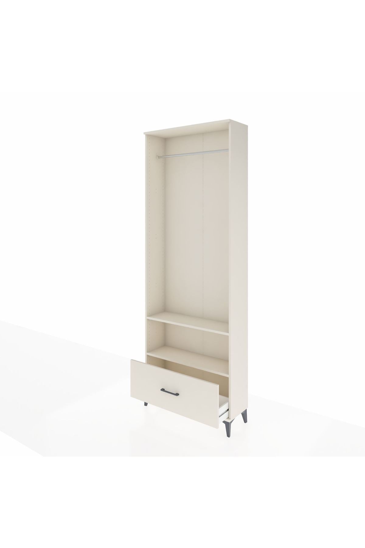 Arges Dolap 2 Raflı Tek Çekmeceli Tek Askılı 88x30x243 Aytaşı-Aytaşı