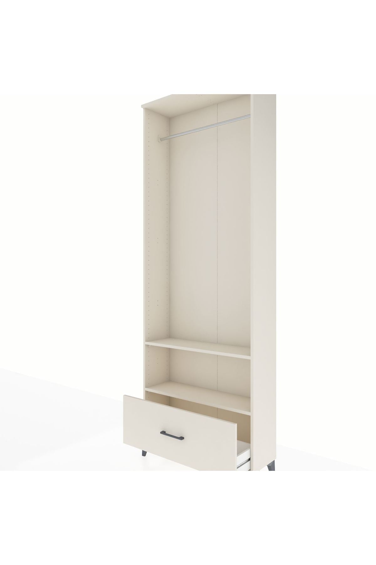Arges Dolap 2 Raflı Tek Çekmeceli Tek Askılı 88x30x243 Aytaşı-Aytaşı