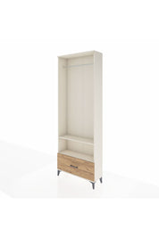 Arges Dolap 2 Raflı Tek Çekmeceli Tek Askılı 88x30x243 Aytaşı-Çam