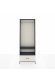 Arges Dolap 2 Raflı Tek Çekmeceli Tek Askılı 88x30x243 Antrasit-Aytaşı