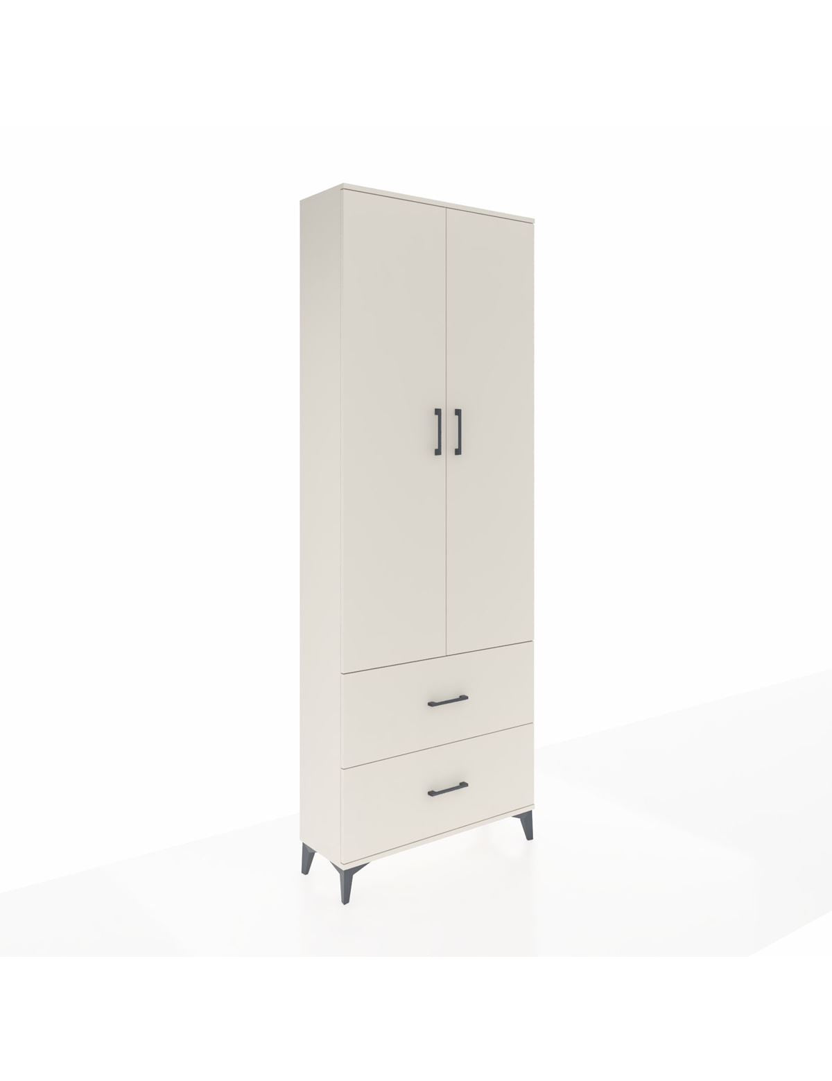 Arges Dolap Tek Raflı 2 Çekmeceli Tek Askılı 88x30x243 Aytaşı-Aytaşı