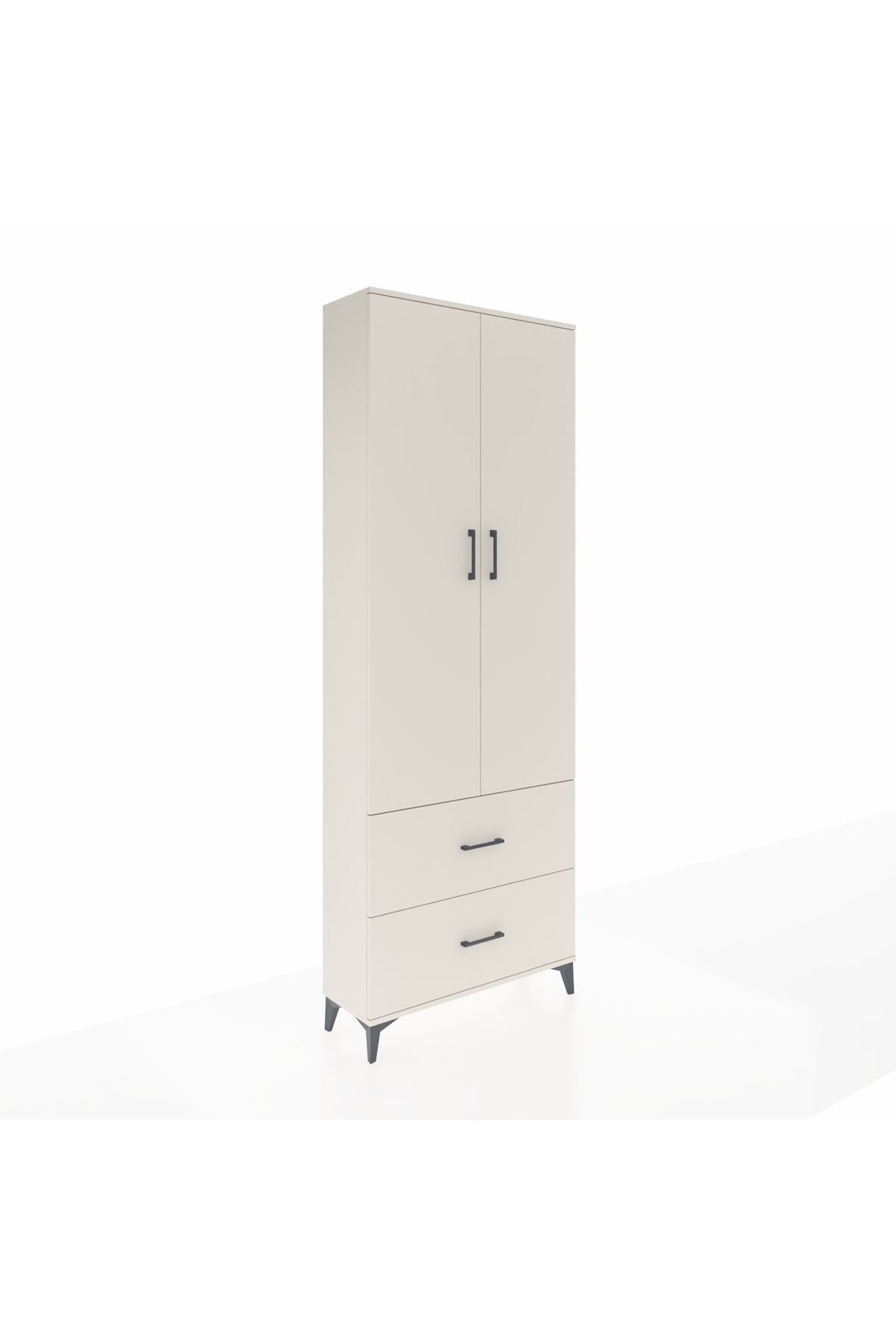 Arges Dolap Tek Raflı 2 Çekmeceli Tek Askılı 88x30x243 Aytaşı-Aytaşı