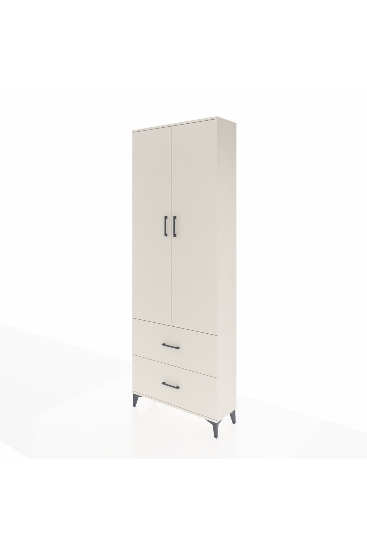 Arges Dolap Tek Raflı 2 Çekmeceli Tek Askılı 88x30x243 Aytaşı-Aytaşı