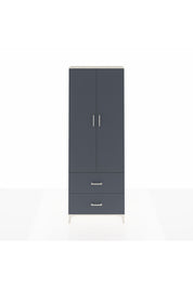 Arges Dolap Tek Raflı 2 Çekmeceli Tek Askılı 88x30x243 Aytaşı-Antrasit