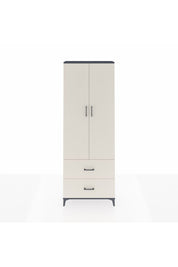 Arges Dolap Tek Raflı 2 Çekmeceli Tek Askılı 88x30x243 Antrasit-Aytaşı