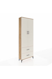 Arges Dolap Tek Raflı 2 Çekmeceli Tek Askılı 88x30x243 Çam-Aytaşı