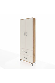 Arges Dolap Tek Raflı 2 Çekmeceli Tek Askılı 88x30x243 Çam-Aytaşı