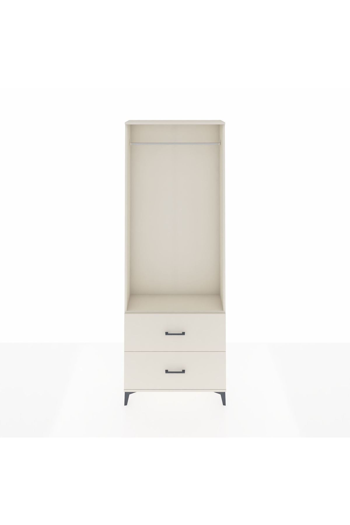 Arges Dolap Tek Raflı 2 Çekmeceli Tek Askılı 88x30x243 Aytaşı-Aytaşı