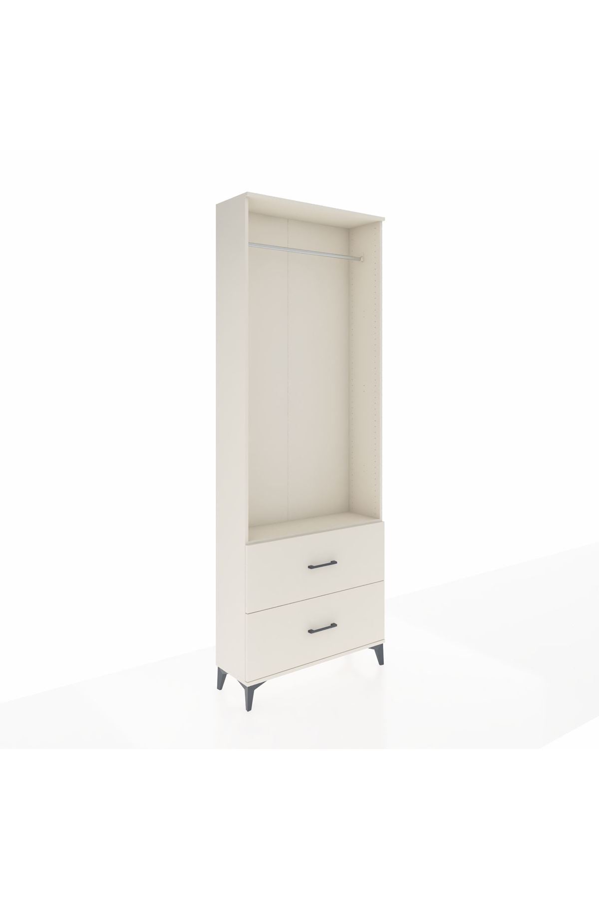 Arges Dolap Tek Raflı 2 Çekmeceli Tek Askılı 88x30x243 Aytaşı-Aytaşı