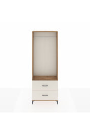 Arges Dolap Tek Raflı 2 Çekmeceli Tek Askılı 88x30x243 Çam-Aytaşı