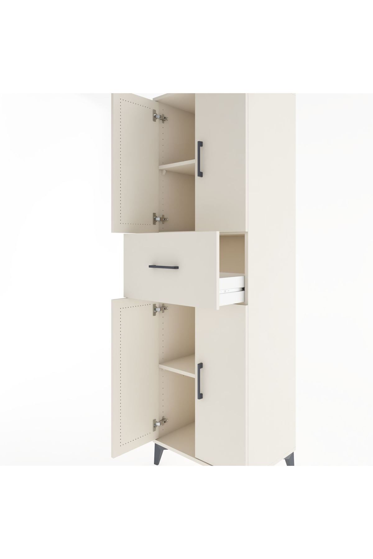 Hyperion Dolap 3 Raflı Tek Çekmeceli 4 Kapaklı 60x44x195 Aytaşı-Aytaşı