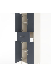 Hyperion Dolap 3 Raflı Tek Çekmeceli 4 Kapaklı 60x44x195 Aytaşı-Antrasit