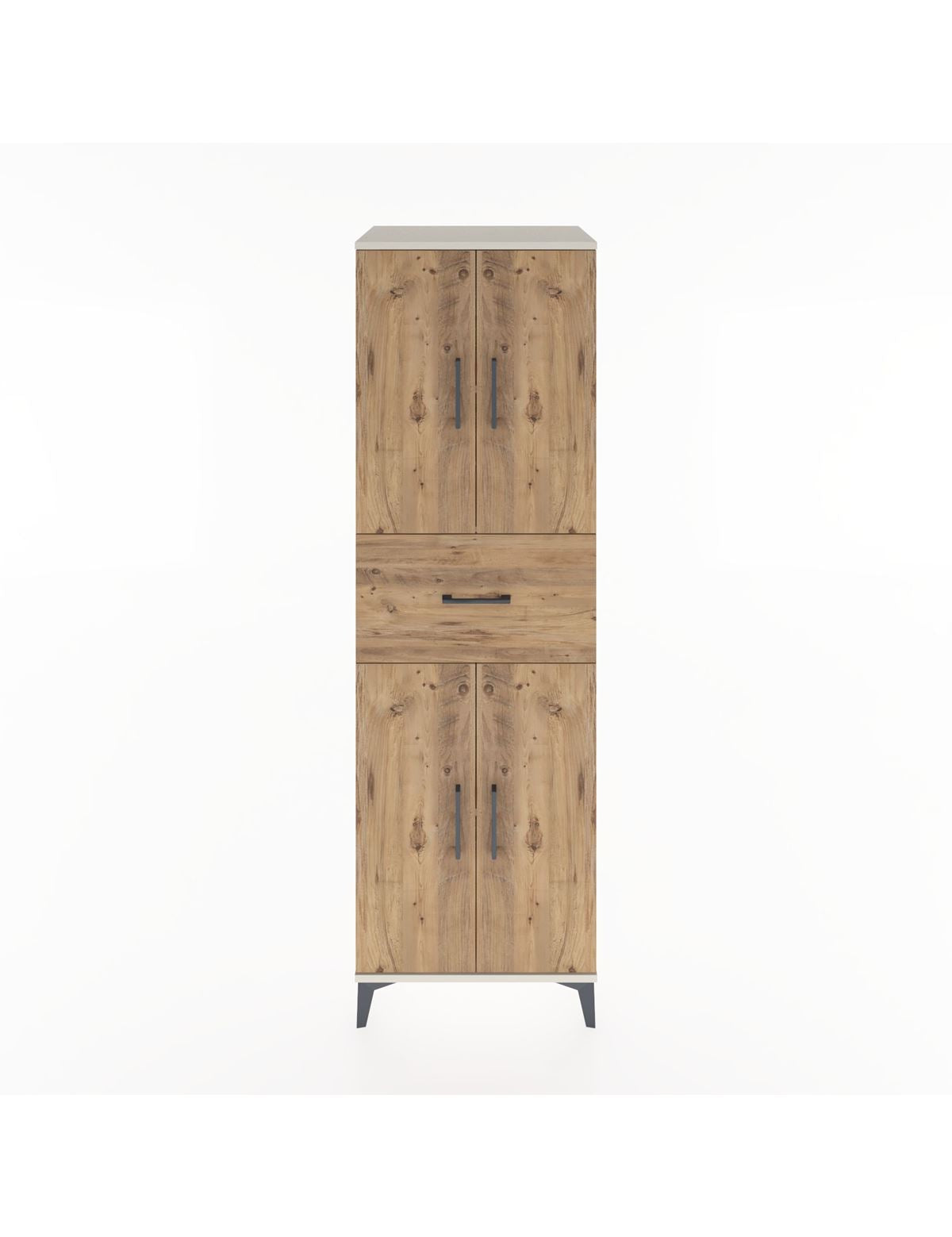 Hyperion Dolap 3 Raflı Tek Çekmeceli 4 Kapaklı 60x44x195 Aytaşı-Çam