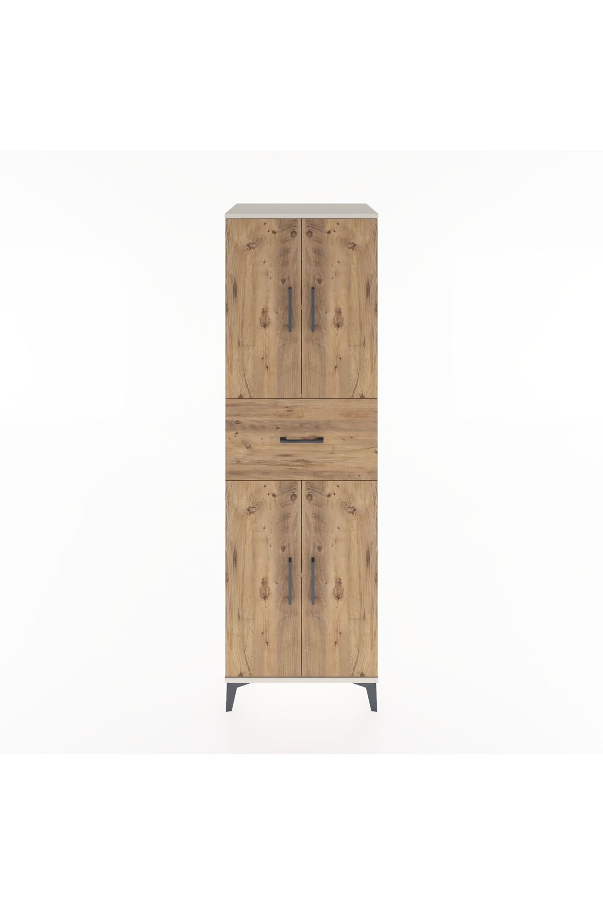 Hyperion Dolap 3 Raflı Tek Çekmeceli 4 Kapaklı 60x44x195 Aytaşı-Çam