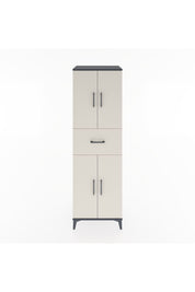 Hyperion Dolap 3 Raflı Tek Çekmeceli 4 Kapaklı 60x44x195 Antrasit-Aytaşı