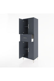 Hyperion Dolap 3 Raflı Tek Çekmeceli 4 Kapaklı 60x44x195 Antrasit-Antrasit