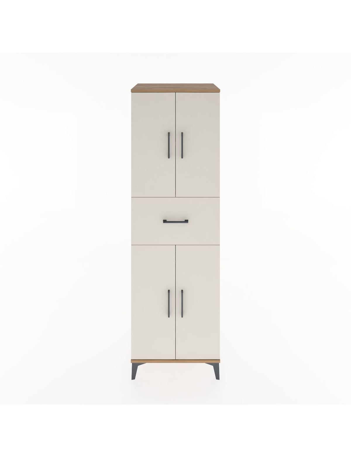 Hyperion Dolap 3 Raflı Tek Çekmeceli 4 Kapaklı 60x44x195 Çam-Aytaşı