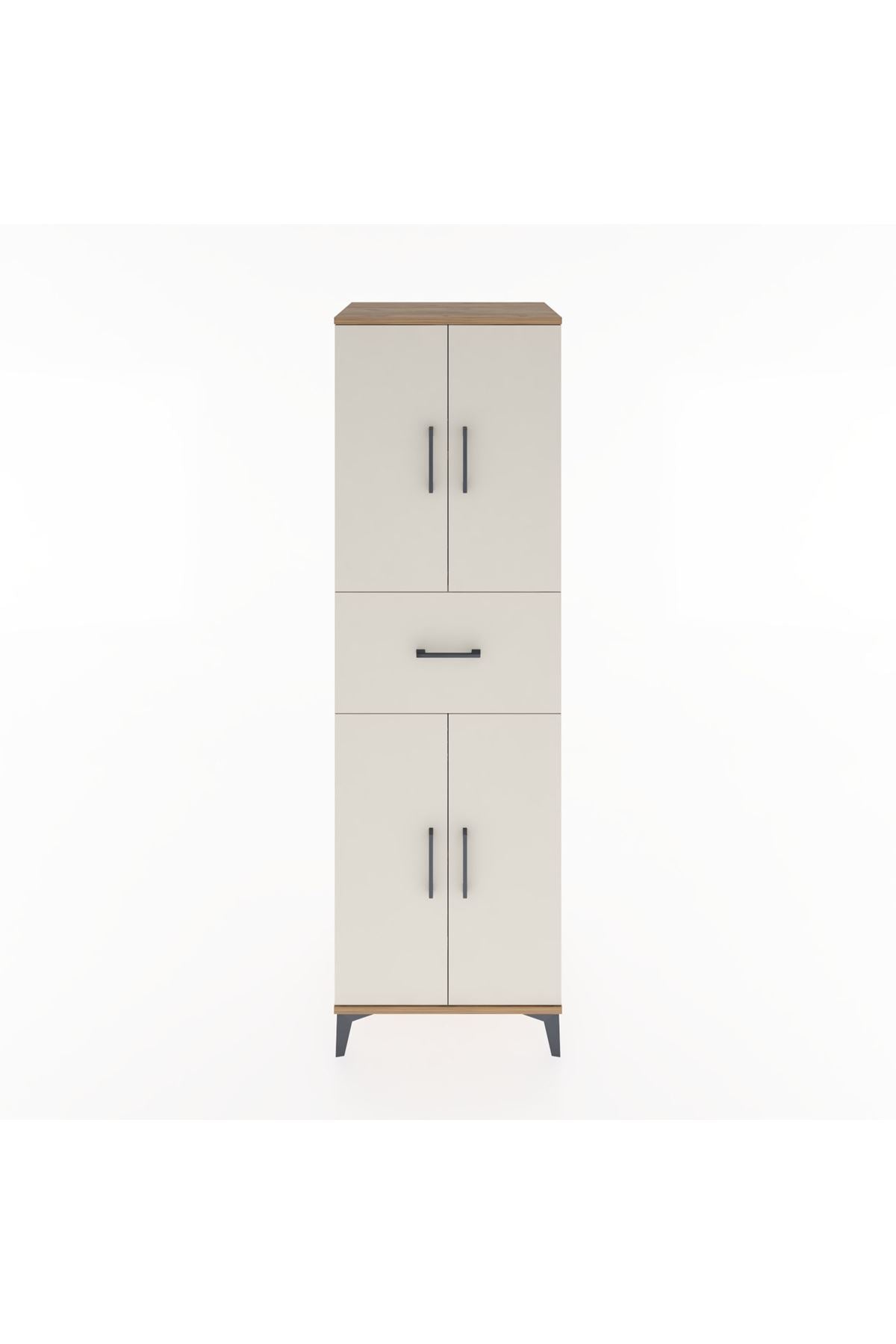 Hyperion Dolap 3 Raflı Tek Çekmeceli 4 Kapaklı 60x44x195 Çam-Aytaşı