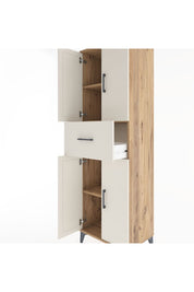 Hyperion Dolap 3 Raflı Tek Çekmeceli 4 Kapaklı 60x44x195 Çam-Aytaşı