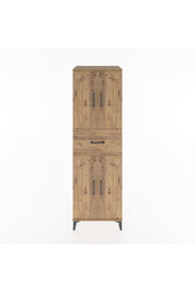 Hyperion Dolap 3 Raflı Tek Çekmeceli 4 Kapaklı 60x44x195 Çam-Çam