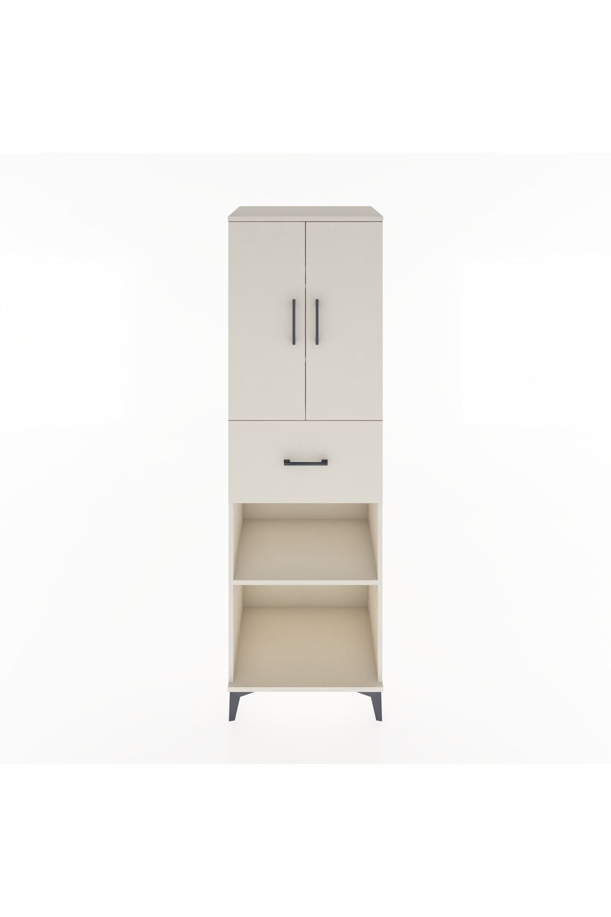 Hyperion Dolap 4 Raflı Tek Çekmeceli 2 Kapaklı 60x44x195 Aytaşı-Aytaşı