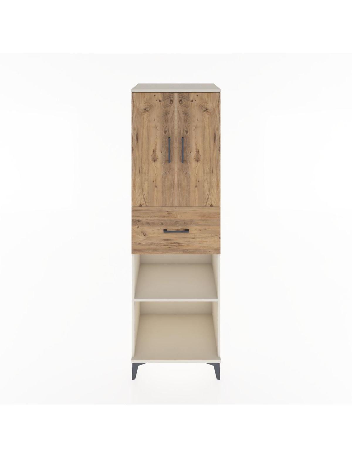 Hyperion Dolap 4 Raflı Tek Çekmeceli 2 Kapaklı 60x44x195 Aytaşı-Çam