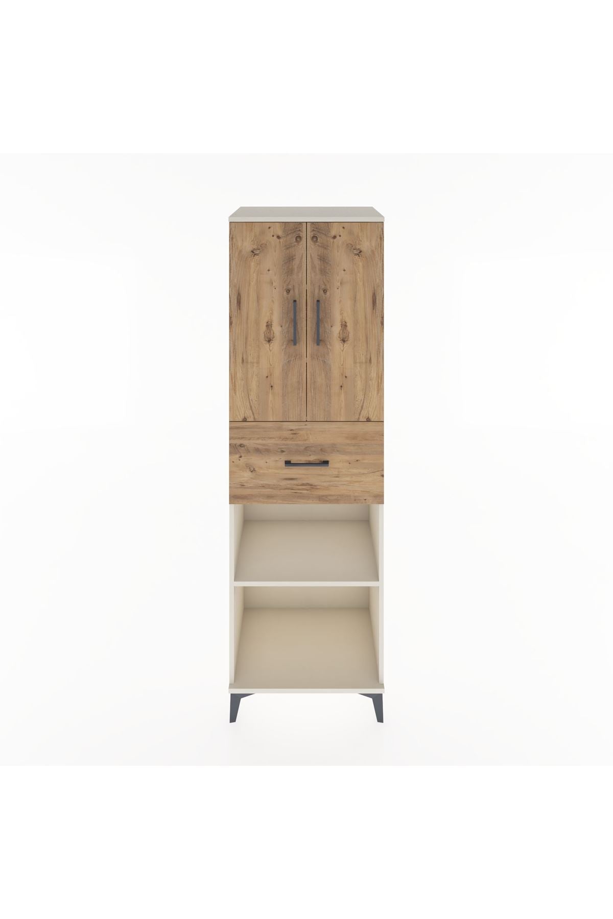 Hyperion Dolap 4 Raflı Tek Çekmeceli 2 Kapaklı 60x44x195 Aytaşı-Çam