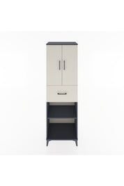 Hyperion Dolap 4 Raflı Tek Çekmeceli 2 Kapaklı 60x44x195 Antrasit-Aytaşı