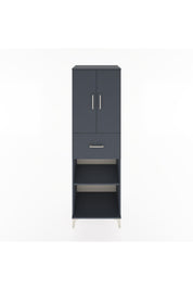 Hyperion Dolap 4 Raflı Tek Çekmeceli 2 Kapaklı 60x44x195 Antrasit-Antrasit