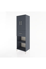 Hyperion Dolap 4 Raflı Tek Çekmeceli 2 Kapaklı 60x44x195 Antrasit-Antrasit