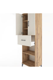 Hyperion Dolap 4 Raflı Tek Çekmeceli 2 Kapaklı 60x44x195 Çam-Aytaşı