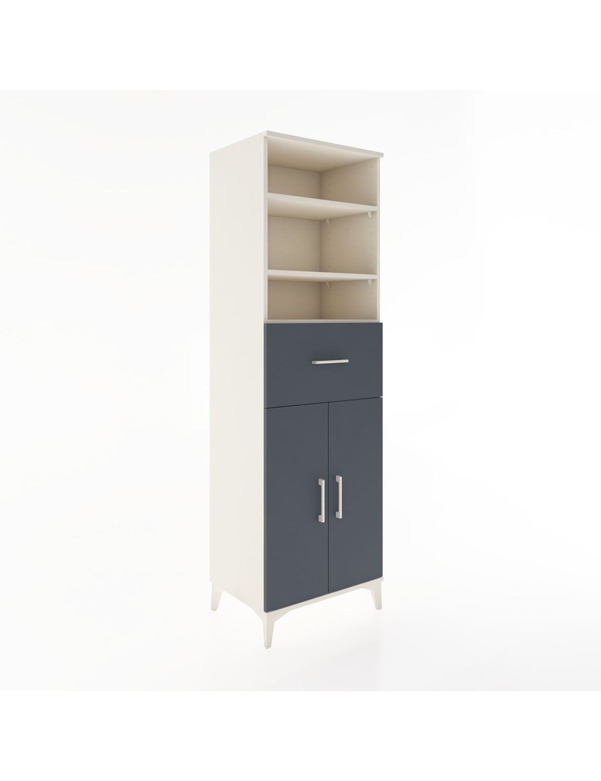 Hyperion Dolap 4 Raflı Tek Çekmeceli 2 Kapaklı 60x44x195 Aytaşı-Antrasit