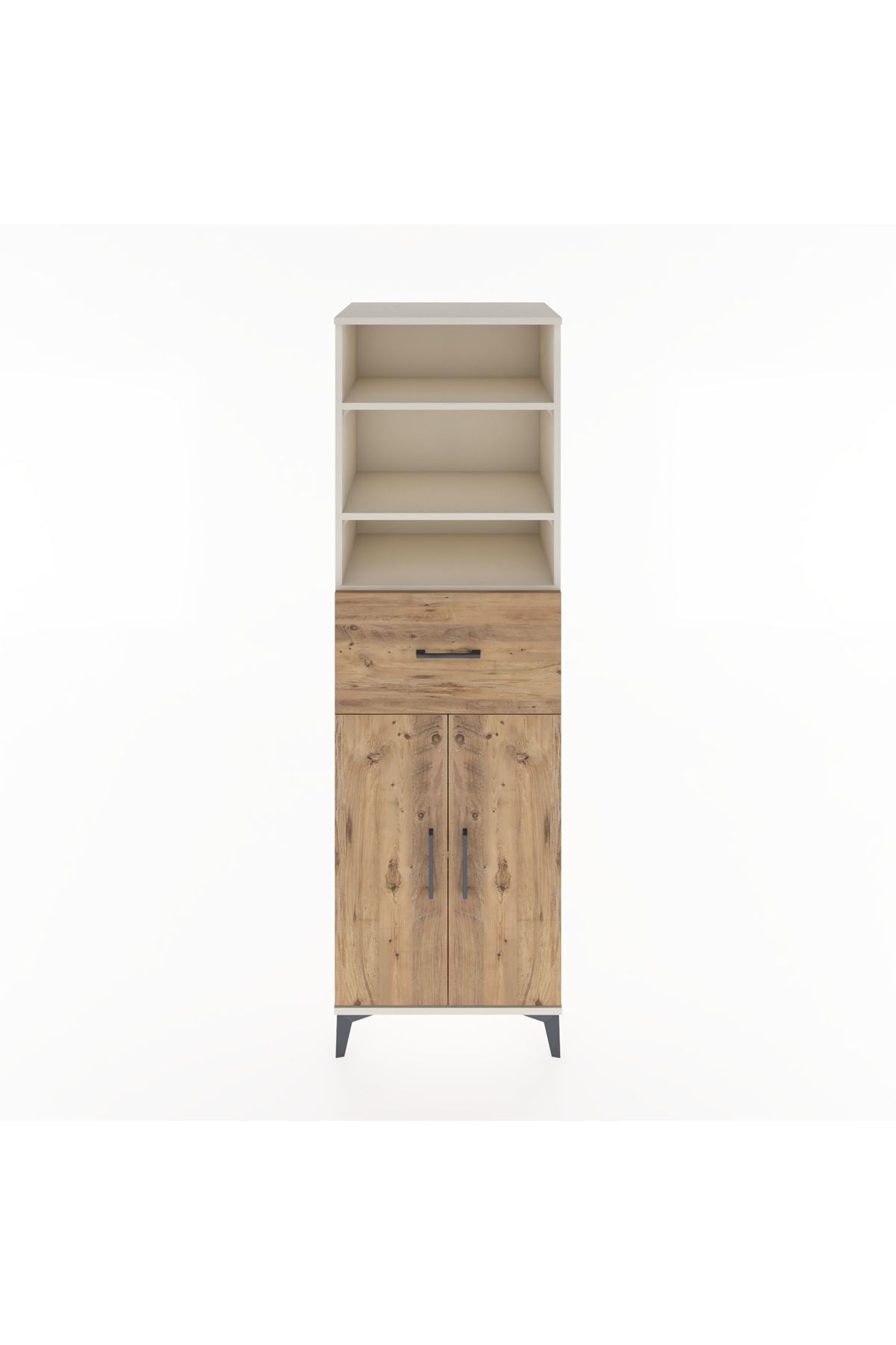 Hyperion Dolap 4 Raflı Tek Çekmeceli 2 Kapaklı 60x44x195 Aytaşı-Çam