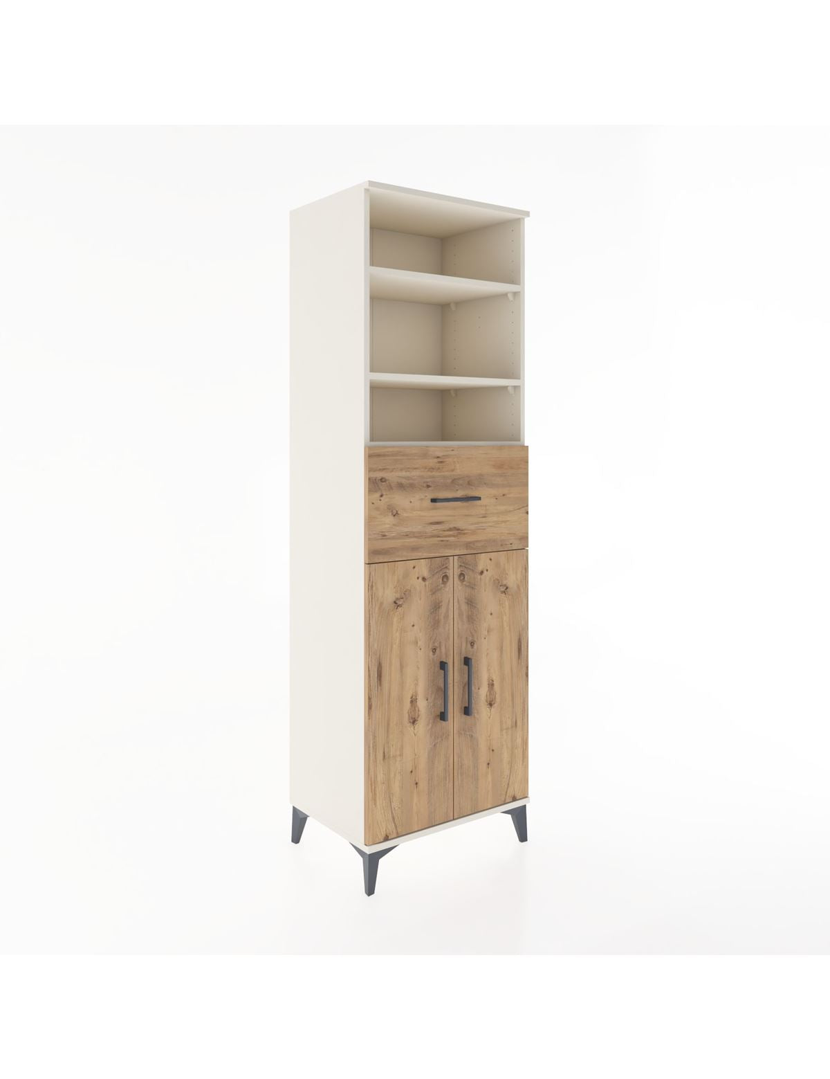 Hyperion Dolap 4 Raflı Tek Çekmeceli 2 Kapaklı 60x44x195 Aytaşı-Çam