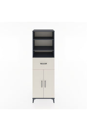 Hyperion Dolap 4 Raflı Tek Çekmeceli 2 Kapaklı 60x44x195 Antrasit-Aytaşı