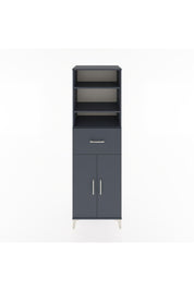 Hyperion Dolap 4 Raflı Tek Çekmeceli 2 Kapaklı 60x44x195 Antrasit-Antrasit
