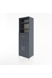 Hyperion Dolap 4 Raflı Tek Çekmeceli 2 Kapaklı 60x44x195 Antrasit-Antrasit